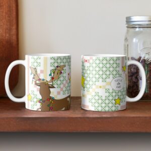 Mug Noël - Renne et guirlande de Noël
