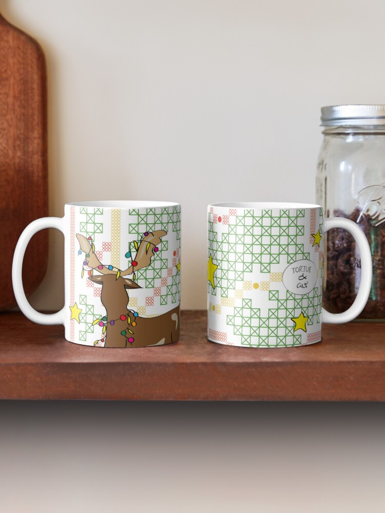 Mug Noël - Renne et guirlande de Noël
